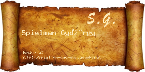 Spielman György névjegykártya